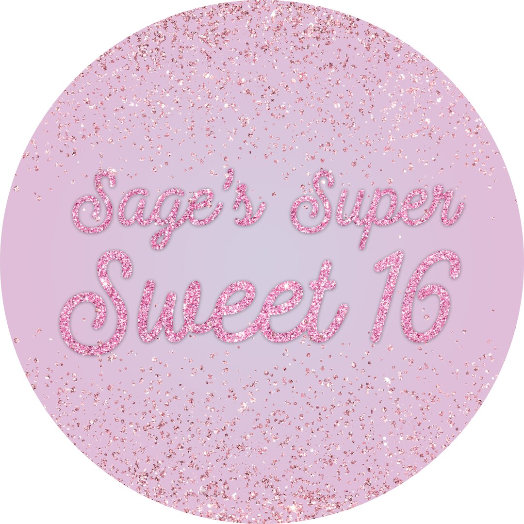 Sweet 16 Rose Pink Birthday Round Backdrop Cover