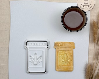 Cannabis container cookie cutter | Cannabis vial cookie cutter | Weed theme cookies | Party ideas