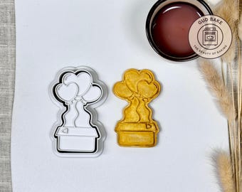 Balloon Box cookie cutter | Birthday Number theme | Baking tool