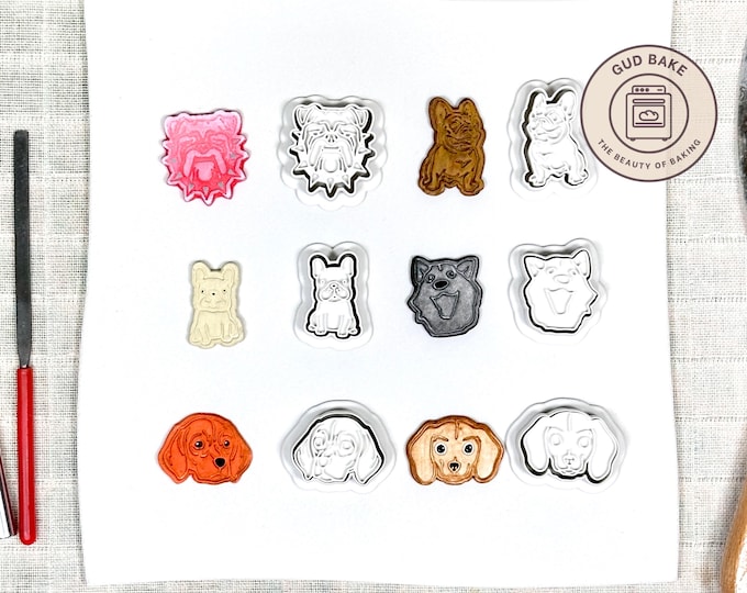 Dog Cat Mini Clay Cutters, 6 Piece Bundle | Dog & Cat, Pet Lover | Polymer Clay Earring Cutters, Pawsome Detail