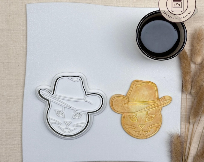 Musketeer Cat Cookie Cutter | Pet Birthday | K9 Treats Dough Cutter