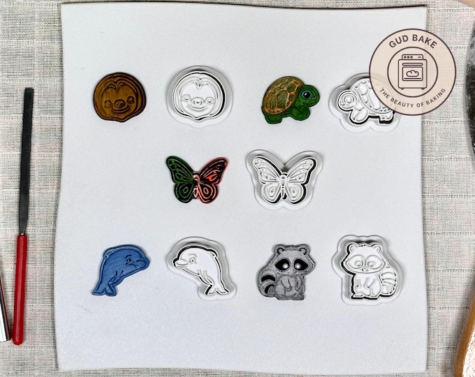 Animal Mini Clay Cutters, 5 Piece Bundle | Animal, Pet, Zoo | Polymer Earring Cutters, Sharp Detail