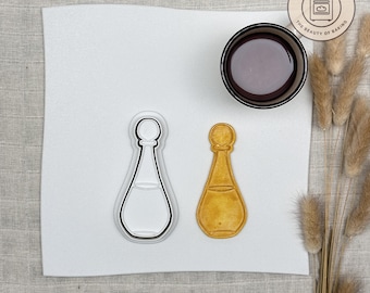 French Perfume Bottle Cookie Cutter – Unique Custom Baking Tool for Perfect Cookies