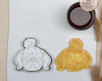 Shih Tzu Face Cookie Cutter | Pet Birthday | Cat Lover Sugar Cookie Tool