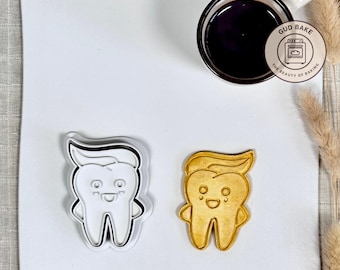 Tooth Smiley cookie cutter | Nature Science Medical theme | Baking tool
