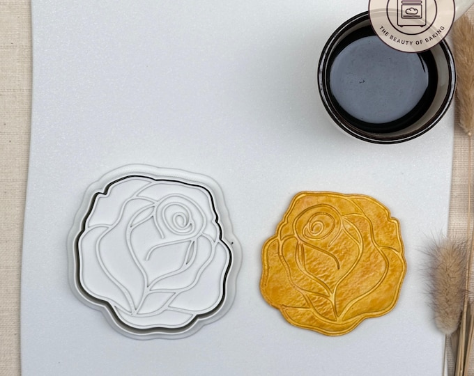 Rose Flower Cookie Cutter | Spring Fete | Wildflower Pastry Stamp