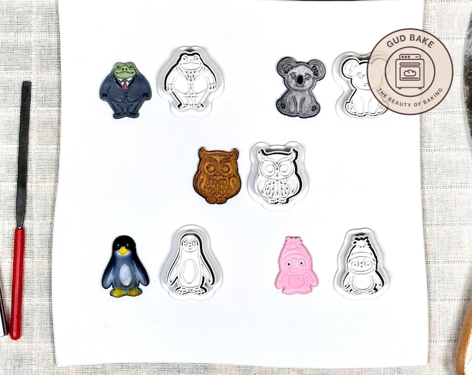 Animal Mini Clay Cutters, 5 Piece Bundle | Animal, Pet, Zoo | Polymer Earring Cutters, Sharp Detail