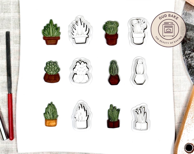 Flowers Plants Mini Clay Cutters, 6 Piece Bundle | Flowers, Plants, Botanical | Polymer Clay Earring Cutters, Delicate Petals