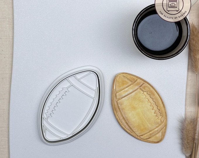 American Football Cookie Cutter | End of Season Party | Varsity Sugar Cookie Tool