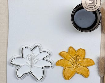 Lily Flower Cookie Cutter for Elegant Wedding Favors, Spring Events, Bridal Shower Baking, Floral Decoration, Biscuit Mold