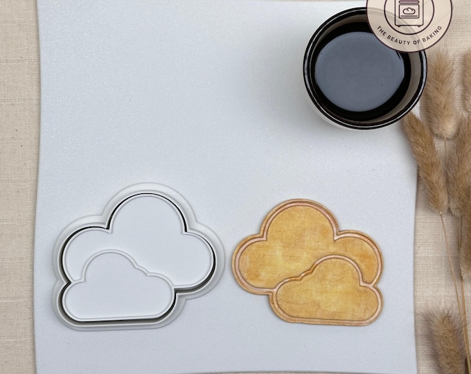 Clouds Cookie Cutter | DIY Kit | Geometric Sugar Cookie Tool