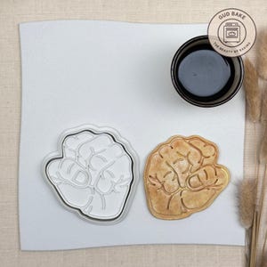 Clenched Fist Cookie Cutter | Solid Mighty Fist Shaped Cookie | Impactful Hands Cookies
