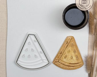 Watermelon Cookie Cutter | Summer Fruit Biscuit Stamp for Picnics, BBQ Parties, Tropical Themed Baking, Refreshing Treats