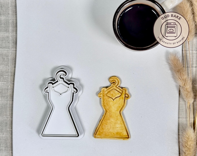 Short Dress in Hanger cookie cutter | Wedding Anniversary Love theme | Baking tool
