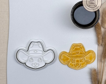 Mouse Cowboy Hat Cookie Cutter | Cowboy Mouse Cookies | Mouse with Cowboy Hat Mold