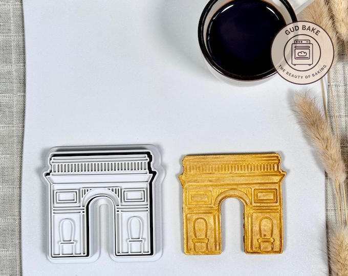 Arch of Triumph France cookie cutter | Countries Flags Landmarks theme | Baking tool