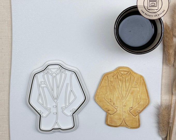 Prom Suit Cookie Cutter - Dapper Baking Tool for Prom Celebrations, Gentleman's Parties, and Formal Event Fun