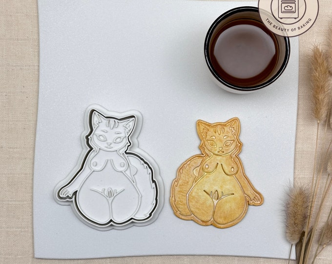 Furry Pussy Cat Cookie Cutter | Furry Cookie Cutter | Erotic Cookie Cutters | Erotic Mold