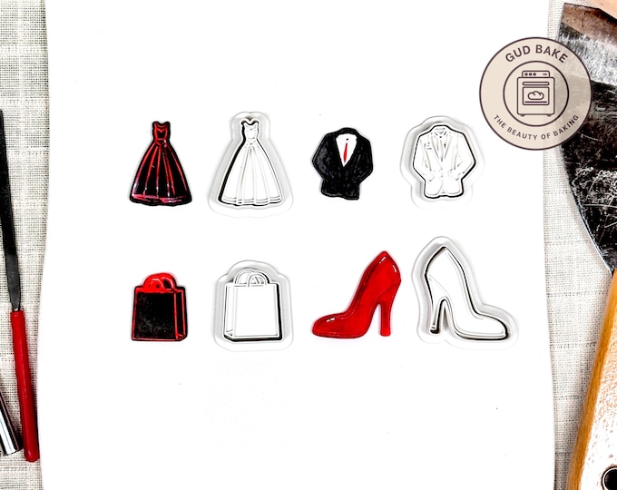 Wedding Anniversary Love Mini Clay Cutters, 4 Piece Bundle | Wedding, Anniversary, Love | Polymer Clay Earring Cutters, Bridal Must-Haves