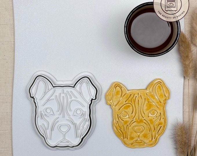 Staffordshire Terrier Cookie Cutter | Dog Cookie Cutter | Funny Dog Cookie Cutter | Bone Cookie Cutter