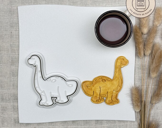 Brachiosaurus Cookie Cutter | Baby Shower | Cute Animal Fondant Tool