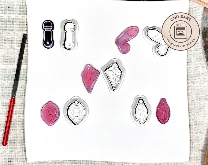 Adult Bachelorette Mini Clay Cutters, 5 Piece Bundle | Bachelorette, Hen Party, Bridal | Polymer Clay Earring Cutters, Crisp Clean Cuts