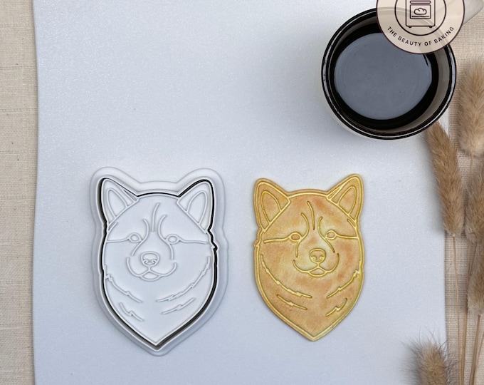 Shiba Inu Cookie Cutter | Dog Bakery | Fur Baby Pastry Stamp