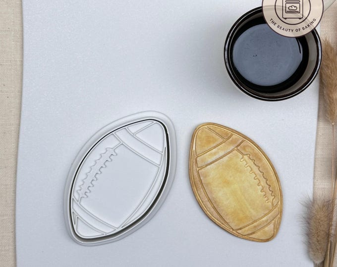American Football Cookie Cutter - Perfect for Sports Themed Parties, Tailgate Baking, and Football Fan Celebrations
