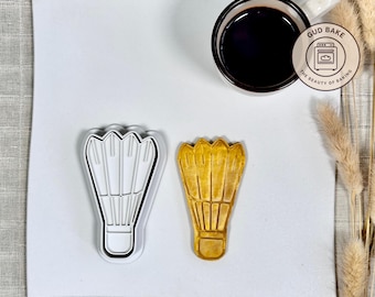 Badminton Shuttlecock Cookie Cutter | Game Day | Active Pastry Stamp