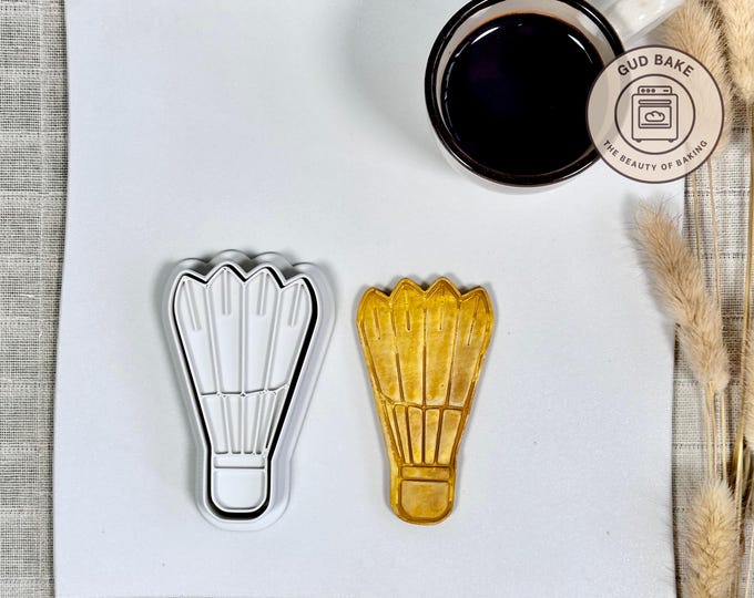 Badminton Shuttlecock Cookie Cutter | Game Day | Active Pastry Stamp