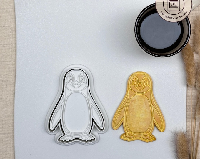 Penguin Standing Cookie Cutter | Antarctic Animals Cookie Cutters | Cute Bird Cookies