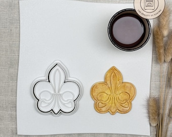 Fleur de Lis Cookie Cutter | Earth Day | Garden Pastry Stamp