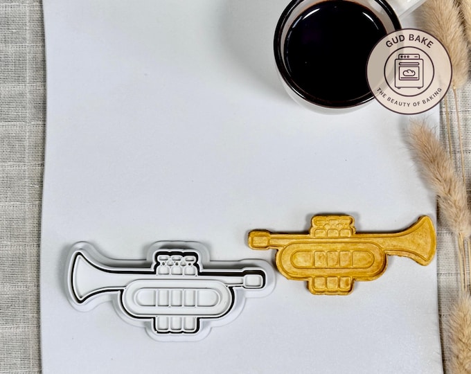 Trumpet cookie cutter | Sports Hobbies theme | Baking tool