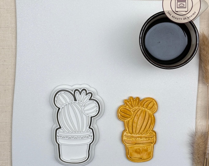 Prickly Pear Cactus Cookie Cutter | Garden Party | Floral Pastry Stamp