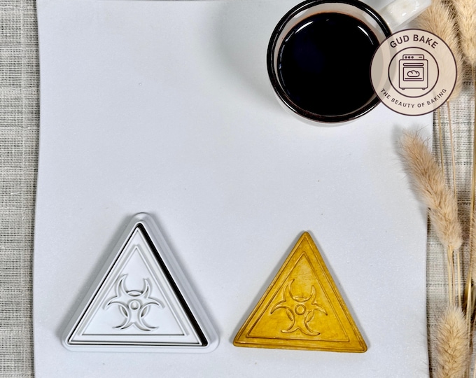 Biohazard Sign cookie cutter | Nature Science Medical theme | Baking tool