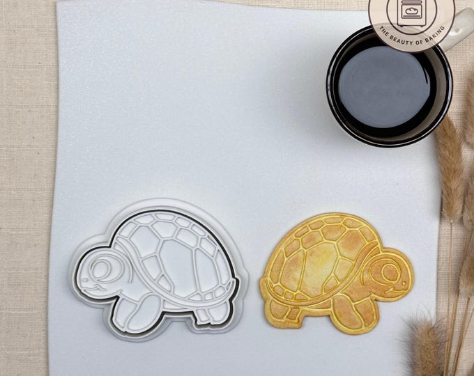 Turtle Cookie Cutter | Baby Shower | Cute Animal Cookie Stamp