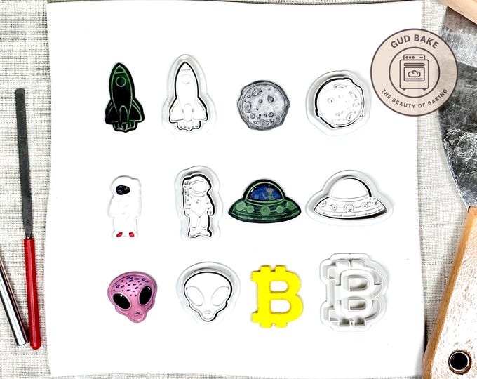 Nature Science Medical Mini Clay Cutters, 6 Piece Bundle | Nature, Science, Medical | Polymer Clay Earring Cutters, STEM Icons