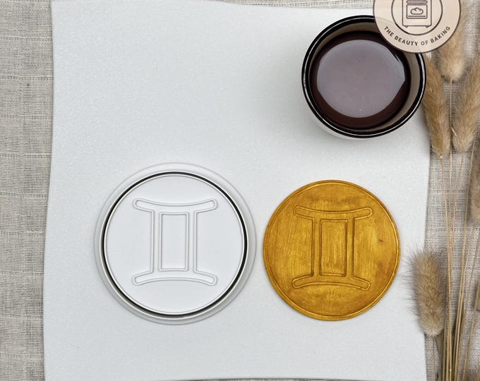 Zodiac Sign Gemini Cookie Cutter – Unique Custom Baking Tool for Perfect Cookies