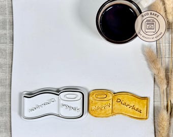 Happy Diarrehea Cookie Cutter | Gag Gift Exchange | Adult Humor Cookie Stamp