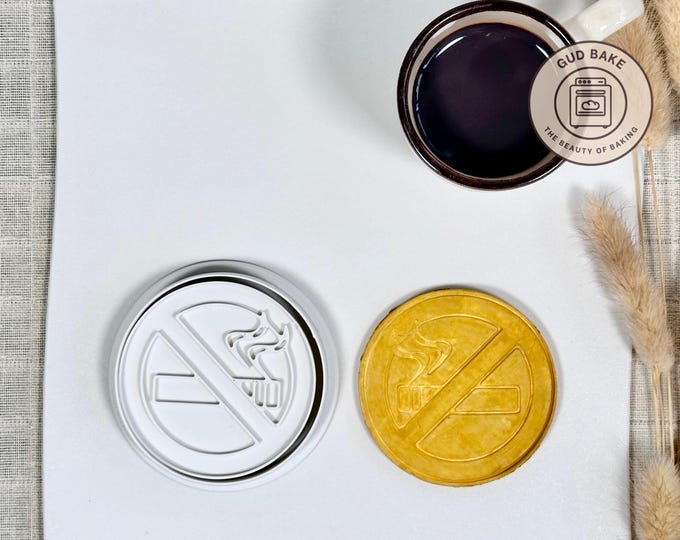 Stop Smoking Sign Cookie Cutter | STEM Party | Research Sugar Cookie Tool