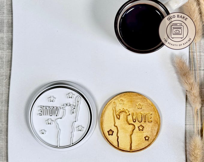 Vote Statue of Liberty Cookie Cutter | Citizenship Party | Patriotic Baking Pastry Stamp