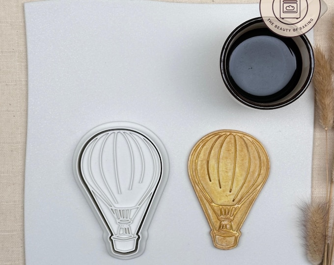 Hot Air Balloon Cookie Cutter for Adventure Themed Parties, Baby Showers, Travel Baking, Aerial Crafts, Sky High Cookies
