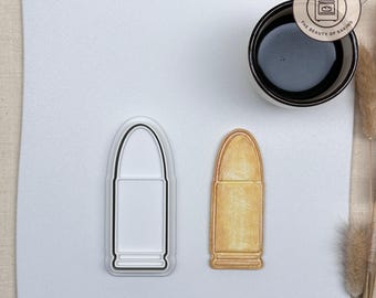 9mm Pistol Bullet Cookie Cutter - Perfect for Tactical Parties, Shooting Enthusiasts, and Edgy Baking Creations