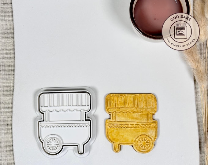 Fair Kiosk Cart Cookie Cutter | Retirement Party | Professional Dough Cutter
