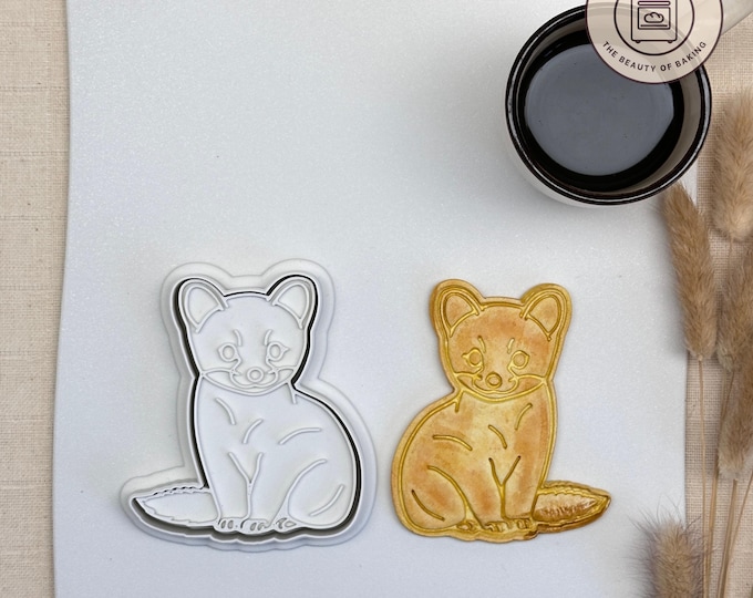 American Marten Cookie Cutter for Wildlife Baking, Forest Animal Themes, Nature Crafts, Eco-Friendly Parties, Unique Mold