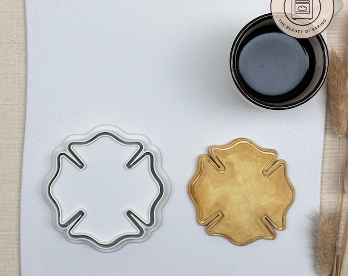 Firefighter Badge Cookie Cutter - Honor Service with This Heroic Shape for Community Events and Supportive Baking