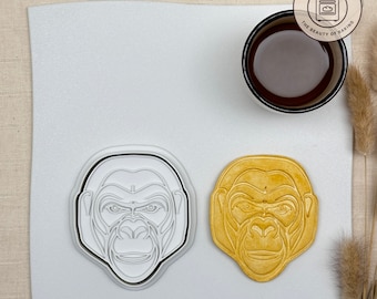 Gorilla Cookie Cutter | Monkey Cookie Cutter | Ape Cookie Cutter | Animal Jungle Cookie