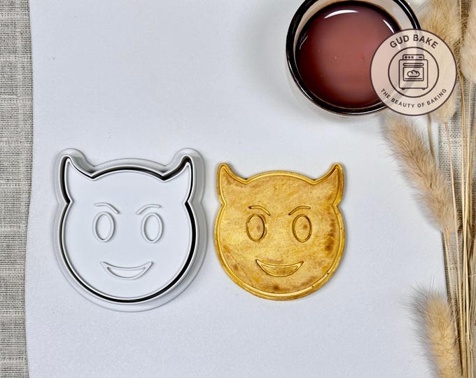 Emoji Sexy Devil Cookie Cutter | Divorce Party | Same Penis Forever Dough Cutter