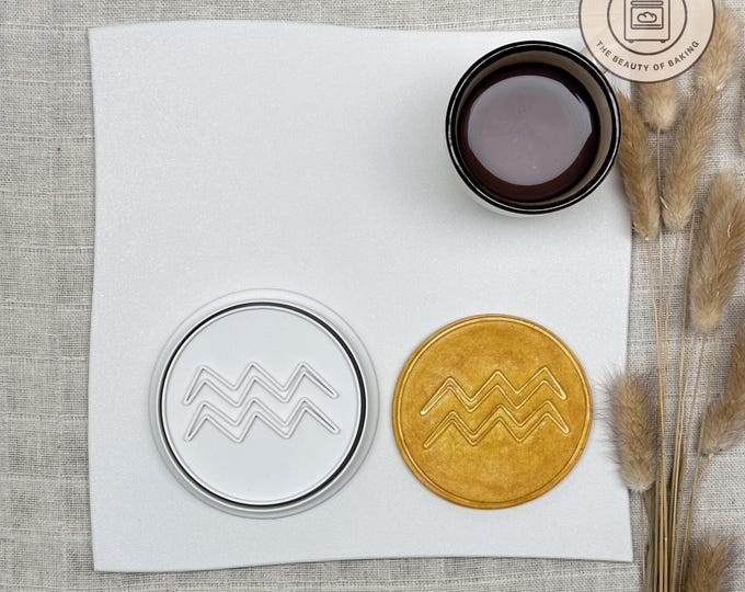 Zodiac Sign Aquarius Cookie Cutter – Unique Custom Baking Tool for Perfect Cookies