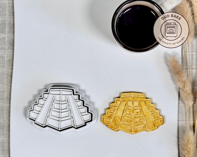 Mexican Pyramid cookie cutter | Countries Flags Landmarks theme | Baking tool